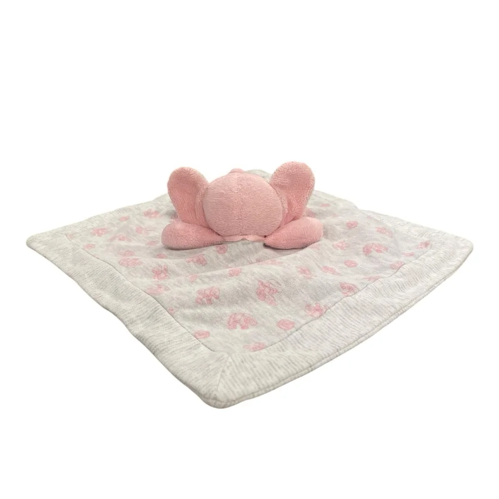 Ralph Lauren Elephant Lovey Bear ABC Blocks Security Blanket Organic Cotton Pink